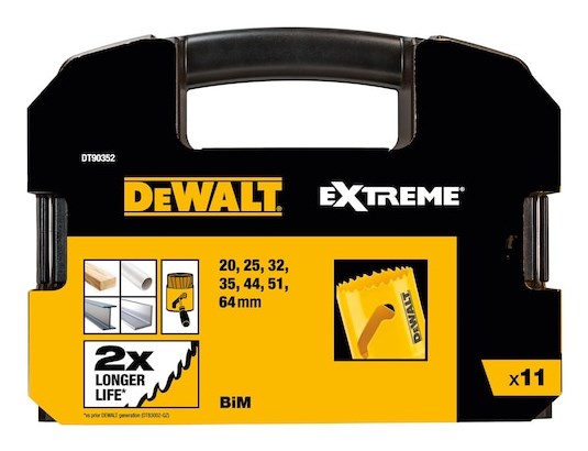 DeWalt DT90352-QZ Drill Hole Saw Set Holesaw 1000 g 7 pcs 51-64 mm