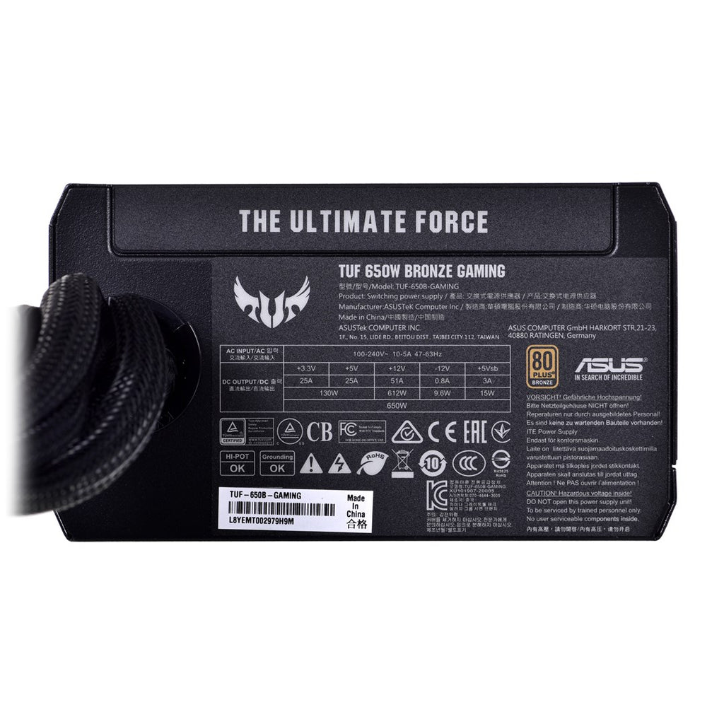 ASUS Power Supply Unit 650 W 80 PLUS Bronze ATX 90YE00D1-B0NA00