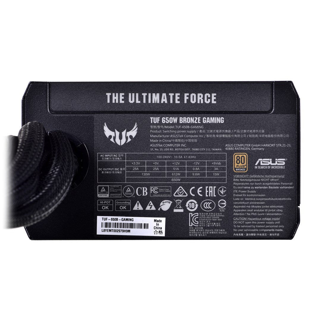 ASUS Power Supply Unit 650 W 80 PLUS Bronze ATX 90YE00D1-B0NA00