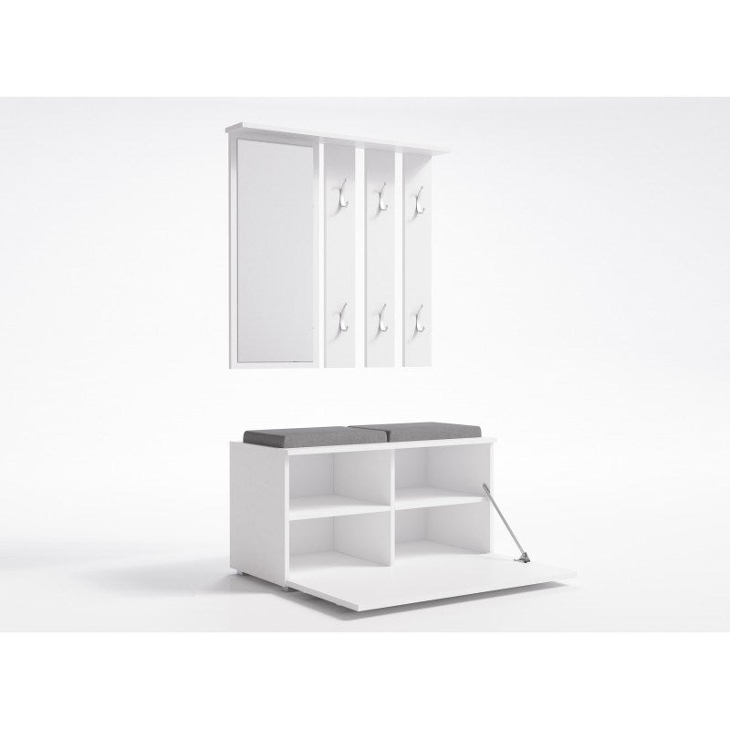 Topeshop GAR OPAL BIEL Entryway Cabinet, White, 85x45x35cm