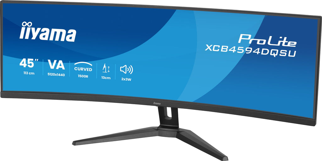 iiYAMA Computer Monitor 44.5 inch Dual QHD 5120 x 1440 75 Hz Black 580269