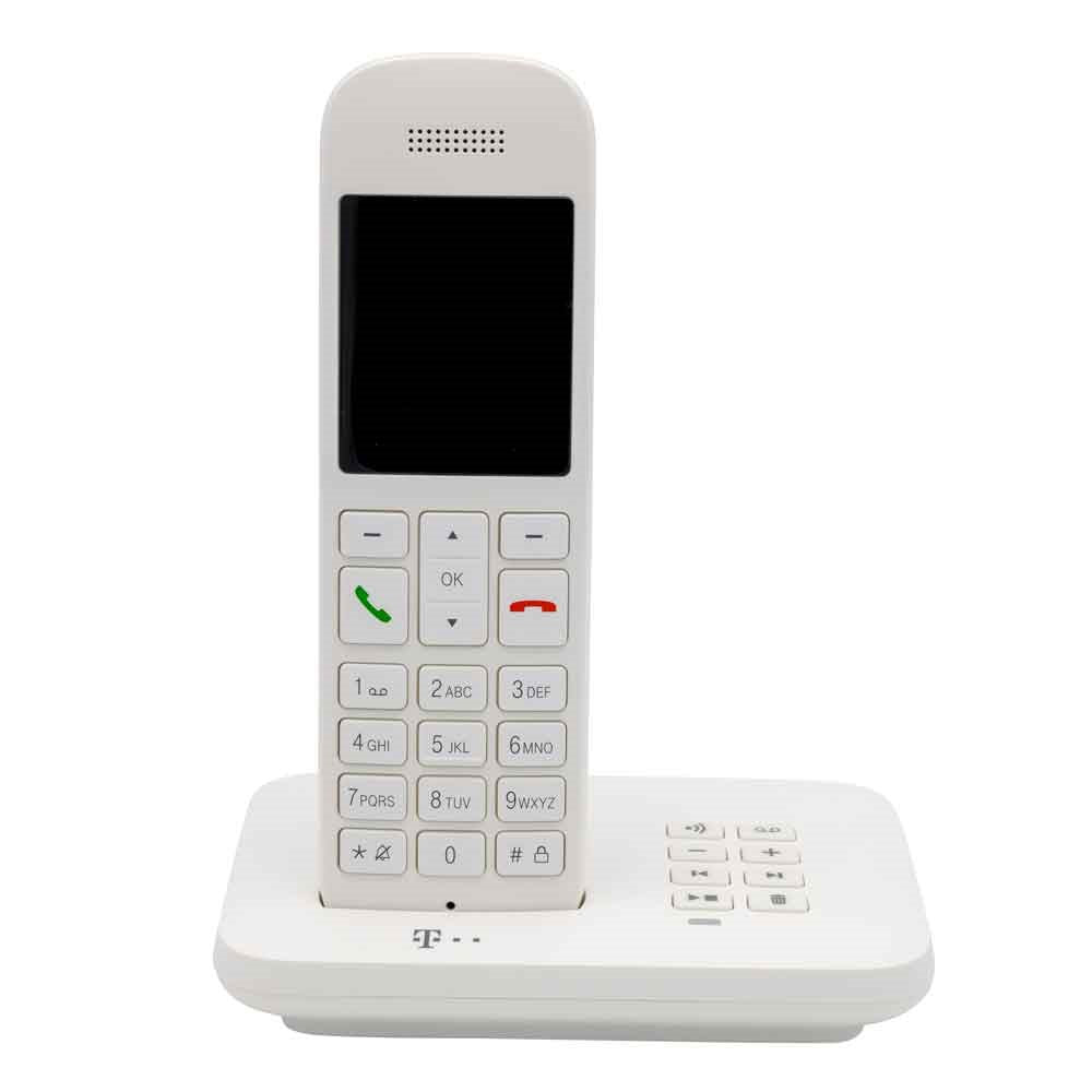 Telekom Sinus A12 - Analog/DECT Phone - Cordless Handset - 100 Entries - White