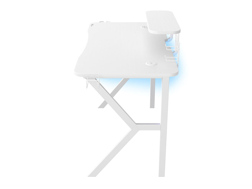 Genesis Gaming Desk HOLM 320 RGB White 120 cm x 75 cm