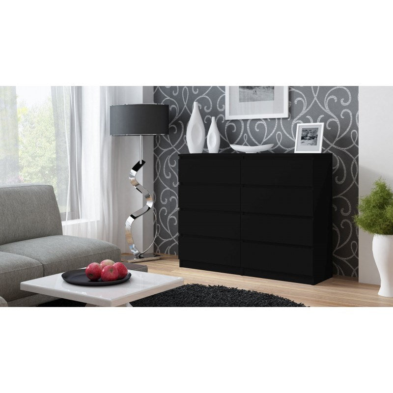 Topeshop Chest of Drawers M8 120 Black