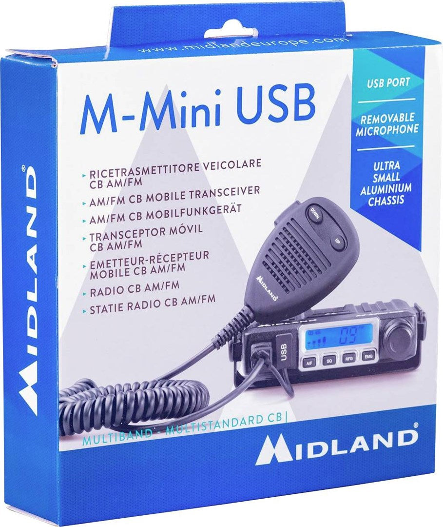 Radio CB Midland M-Mini AM/FM multi USB