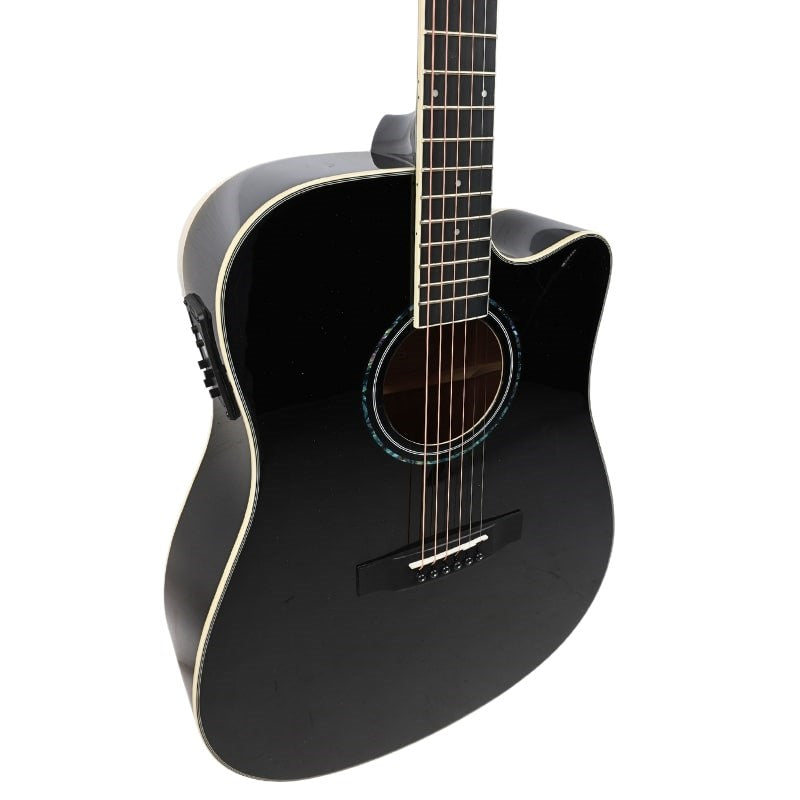 V-TONE VEAG1 CE BK - 4/4 Electro-Acoustic Guitar Black