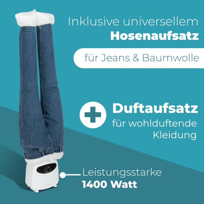 PROFICARE Upright Garment Steamer 1400W 81011 - Telescopic Stand