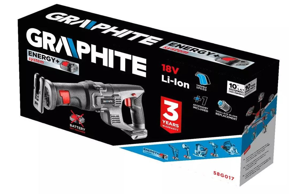 Graphite Cordless Energy+ 18V Li-Ion Sabre Saw Without Battery Pack