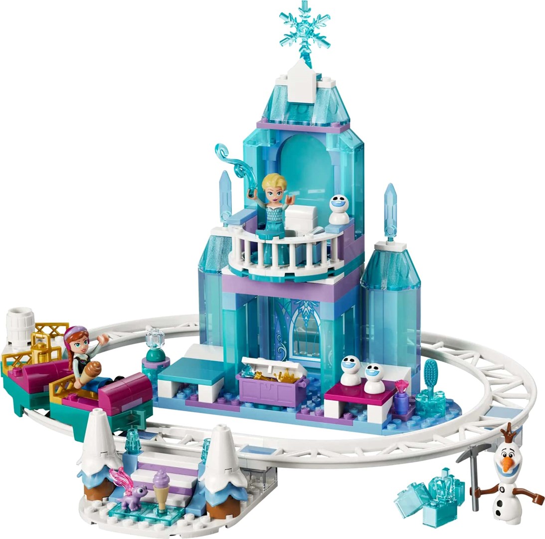 LEGO DISNEY Elsa's Ice Castle and Snow Ride Adventure 43281 Building Toy with 7 Characters