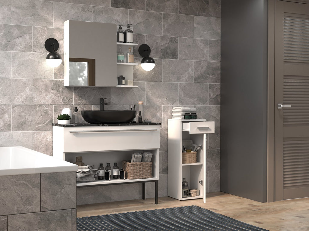 Topeshop NEL V DS BIEL bathroom storage cabinet White