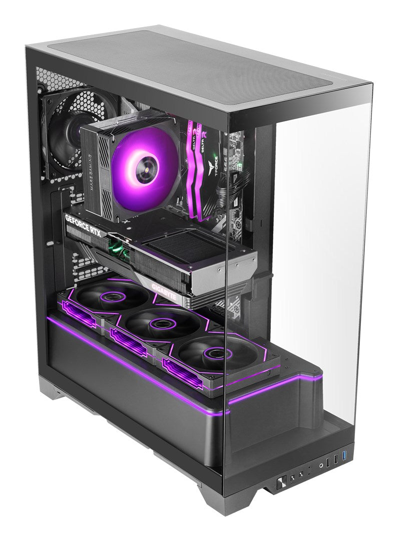 Mars Gaming MCPRISMA Midi Tower Black with ARGB