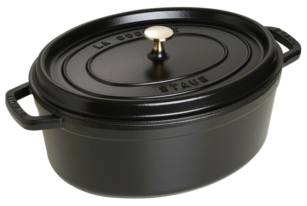 Staub Oval Cast Iron Pot 6.7L Black