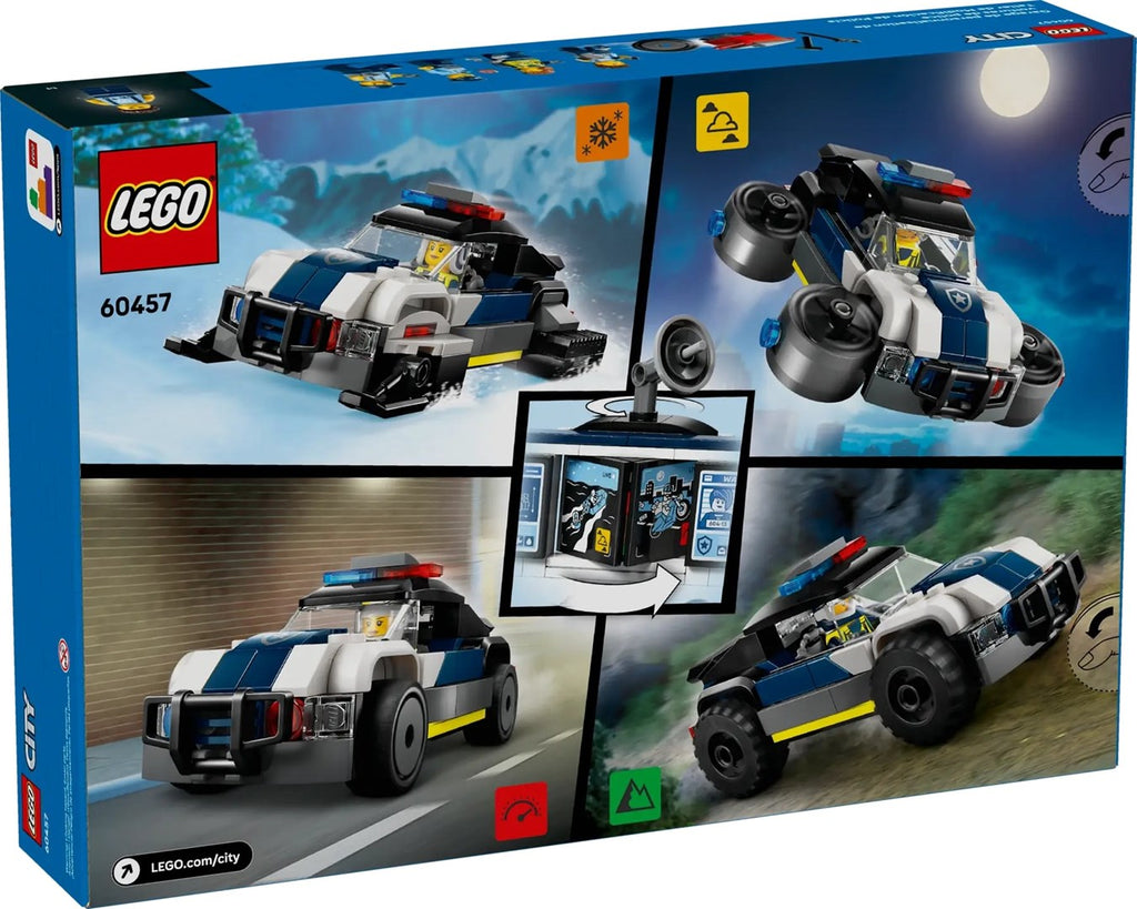 LEGO CITY Custom Police Car Garage Playset for Ages 6+ 60457