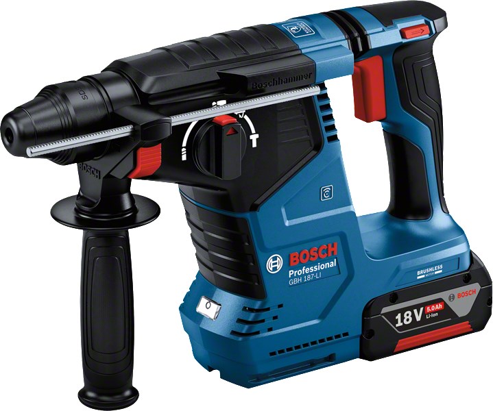Bosch GBH 187-LI Rotary Hammer Set 2x5.0Ah + Charger + Case