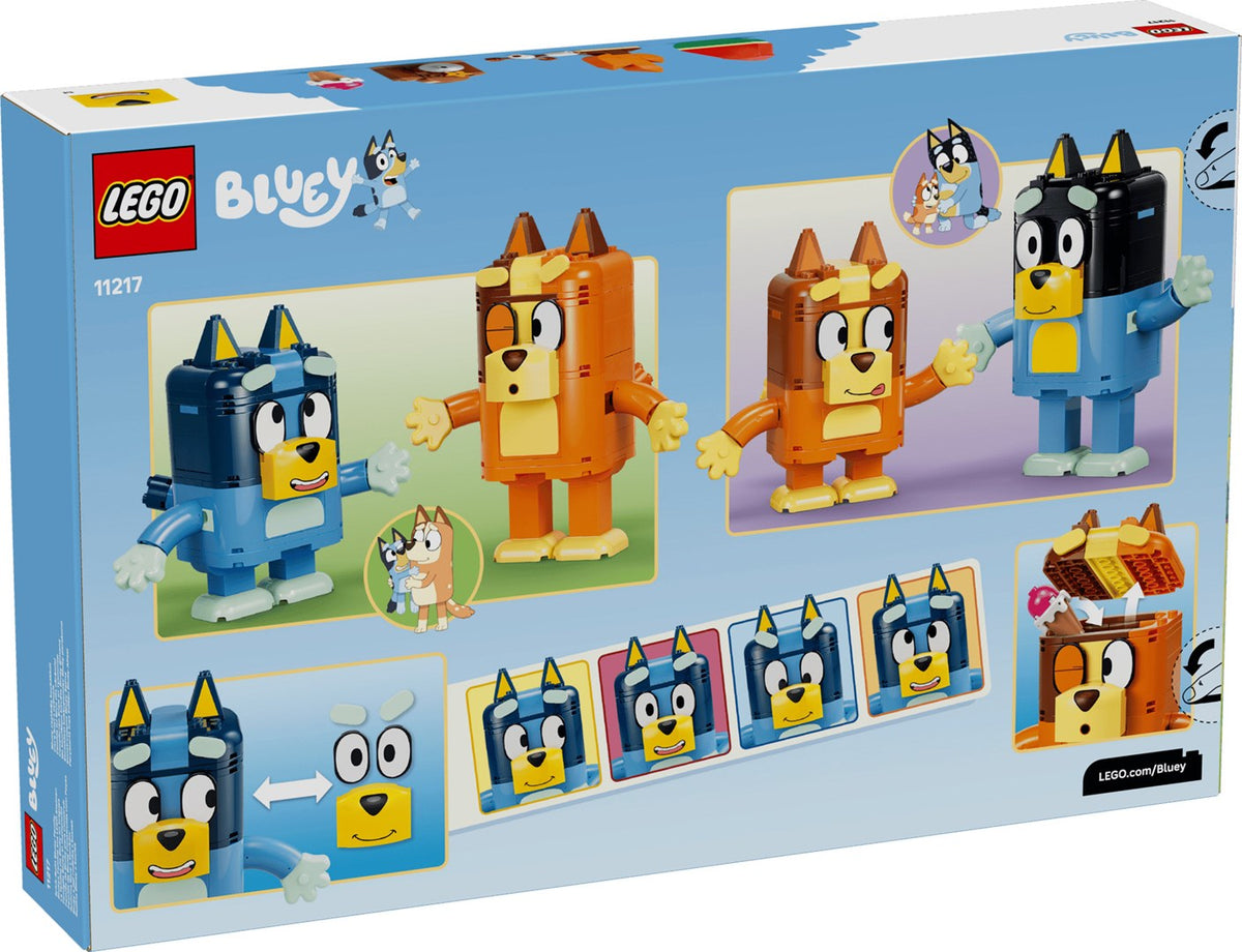 LEGO BLUEY Brick-Built Bluey Family Set, 466 Pieces, Ages 5+, Model 11217