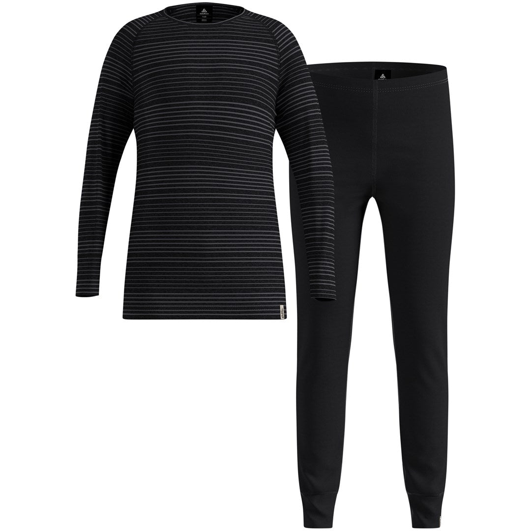 Komplet bielizny termoaktywnej dziecięcej Odlo ACTIVE WARM SET Set long czarny   116