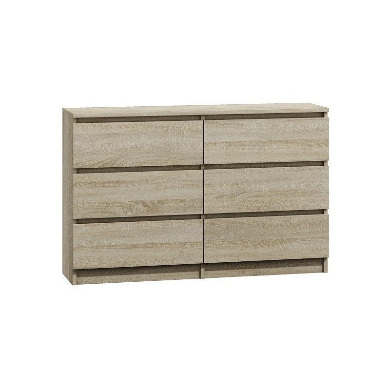 TOP E SHOP Chest of Drawers M6 120 SON 2X3 - Modern Oak Finish