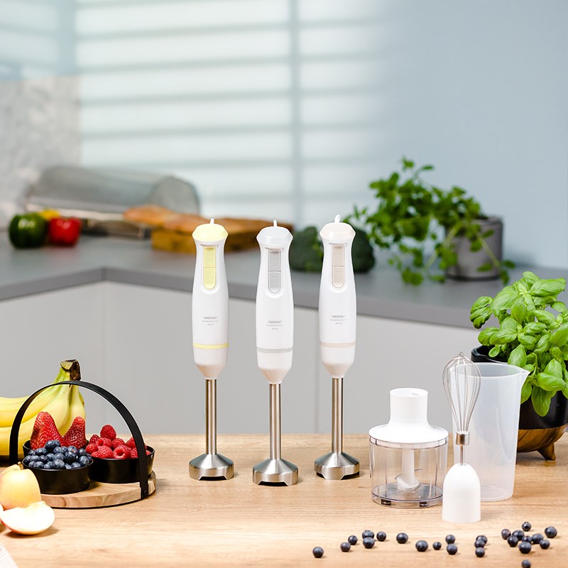 Zelmer Hand Blender 800 W with Splash Guard, 0.45 L Chopper, 0.8 L Pot, Model ZHB4562L