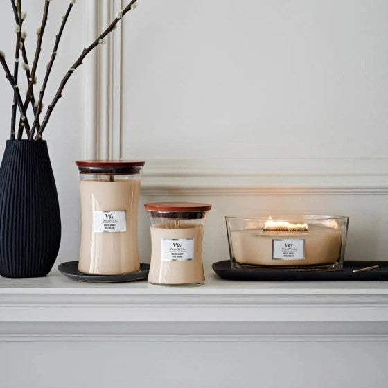 WoodWick Scented Candle Medium White Honey 275 g 1 pc | Model: 2674510E