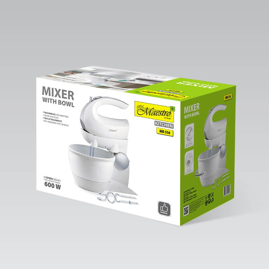 Maestro MR556 Stand Mixer 600 W White