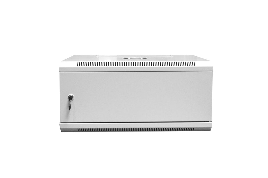 Wall-Mounted Network Cabinet 19" 4U Rack 600x450 Solid Door Gray