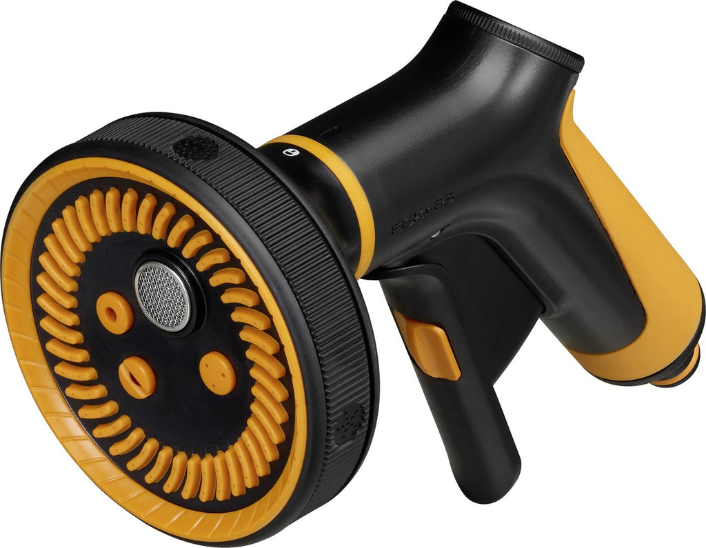 Fiskars Multi Nozzle Sprayer for Garden, Adjustable, Black Plastic, Model 1065482