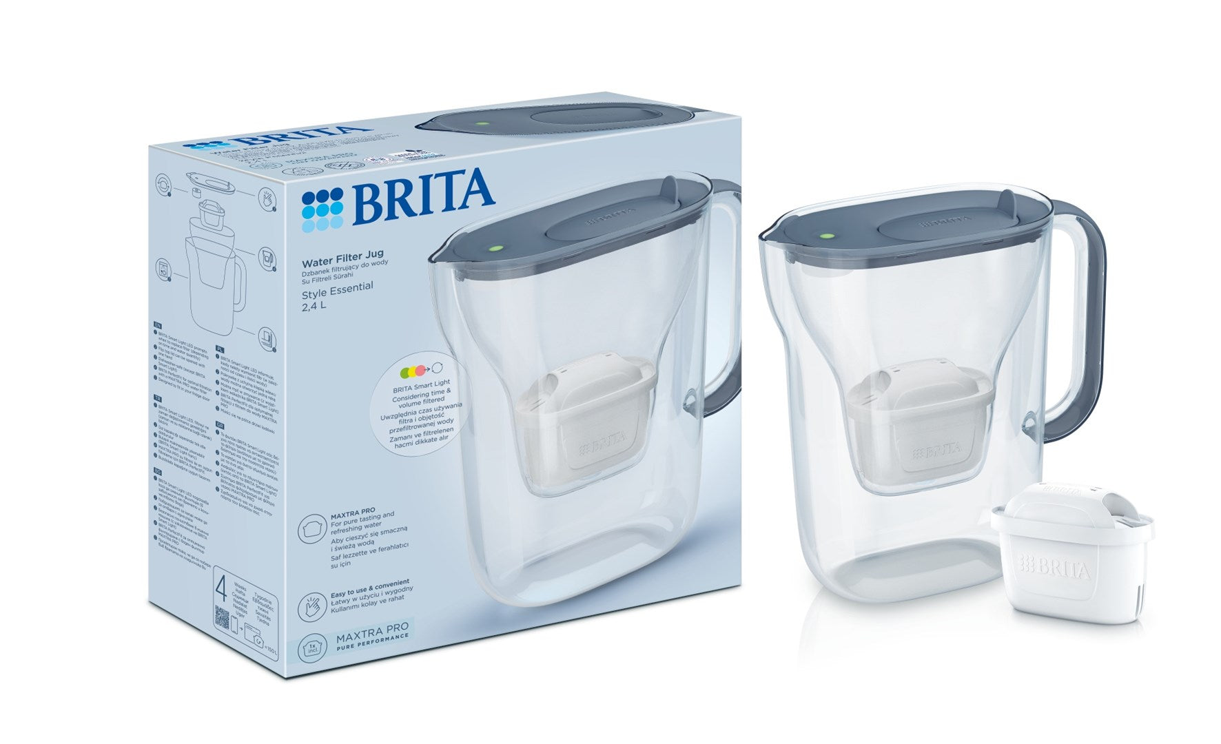 Brita Style Essential+1 Maxtra Pro PP Filter Jug Graphite