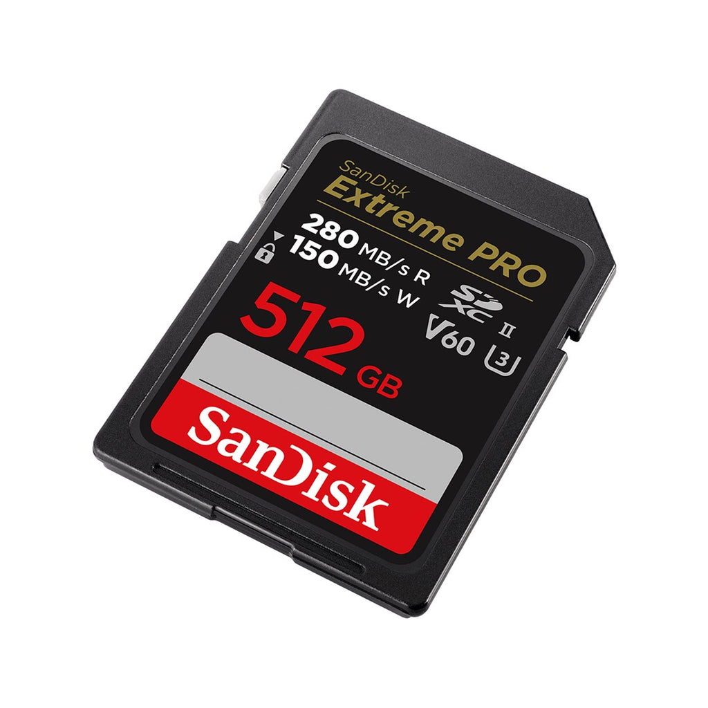 SanDisk Extreme Pro - Flash Memory Card - 512GB - V60/ UHS-II U3/ Class10 - SDXC UHS-II - SDSDXEP-512 G-GN4IN