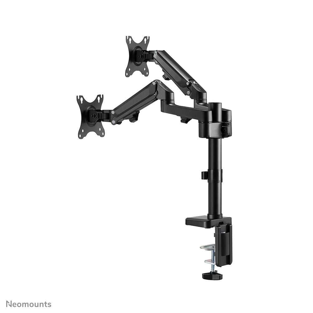 Neomounts DS70-750BL2 - Mounting Kit for 2 LCD Displays - Adjustable Dual Arm - Black - 17"-27" Screen Size