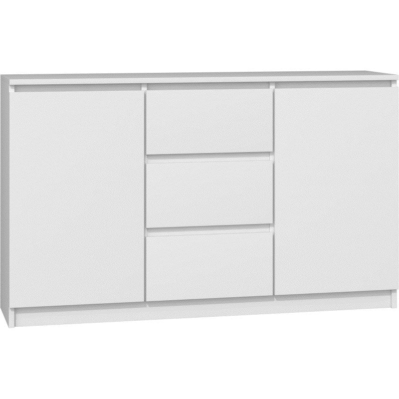 Topeshop Chest of Drawers 2D3S White 2 Doors 3 Drawers