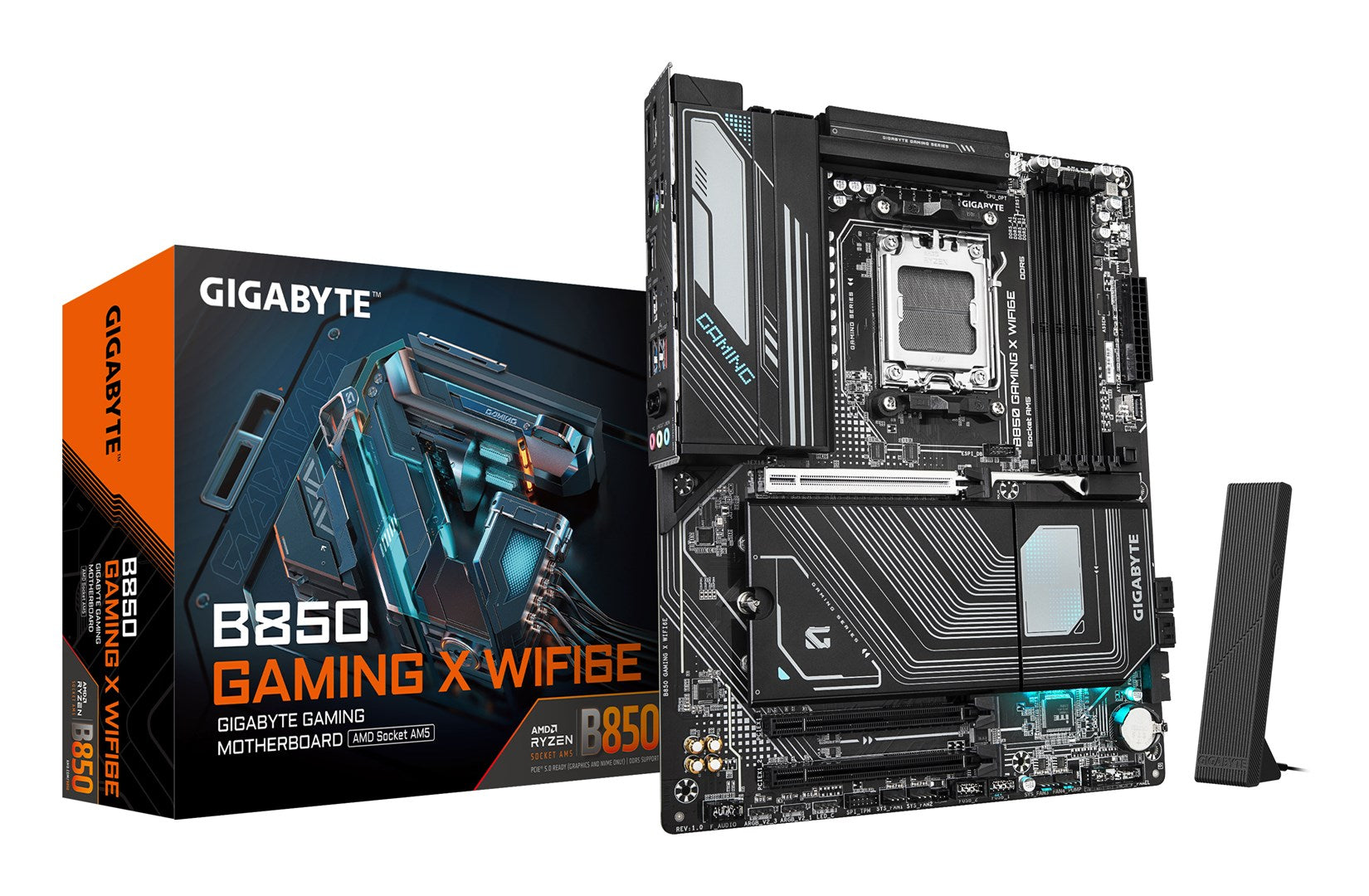 GIGABYTE B850 GAMING X WIFI6E Motherboard - AMD AM5 - 4 x DDR5 - 256 GB Max