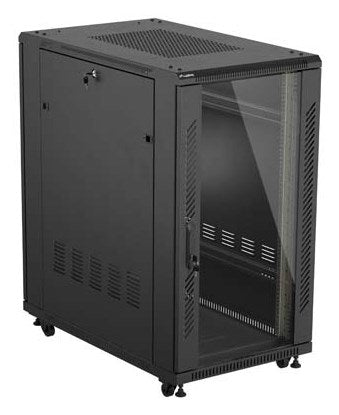 Lanberg FF01-6022-12B rack cabinet 22U Freestanding rack Black