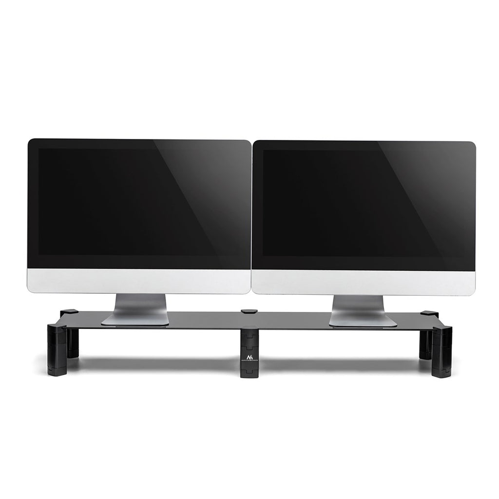 Dual Monitor Stand - Double Maclean max. 20 kg tempered glass MC-936 1029x285x127mm