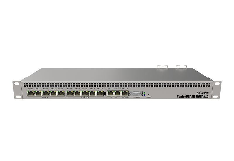 MikroTik RouterBOARD RB1100AHx4 - 13-Port GigE Rackmount Router - AL21400 CPU - RouterOS RB1100X4