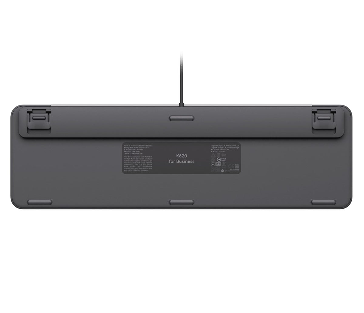 Logitech Signature Slim Wired K620 For Business keyboard Universal USB QWERTZ German Graphite