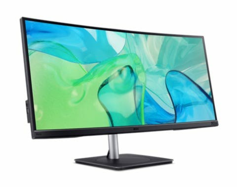 Acer CB343CUR Computer Monitor 34" 3440 x 1440 UltraWide Quad HD Black, Silver | Model UM.CB3EE.001