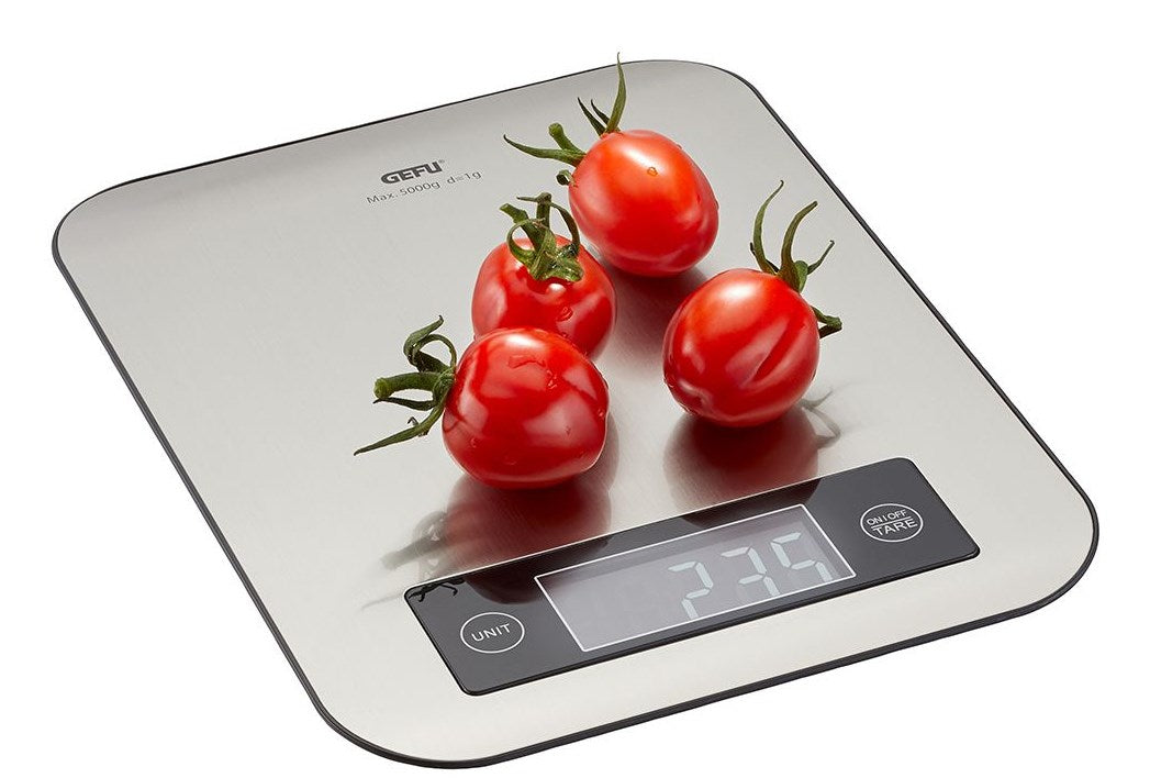 GEFU Electronic Kitchen Scale G-21930,5 kg Capacity, Stainless Steel