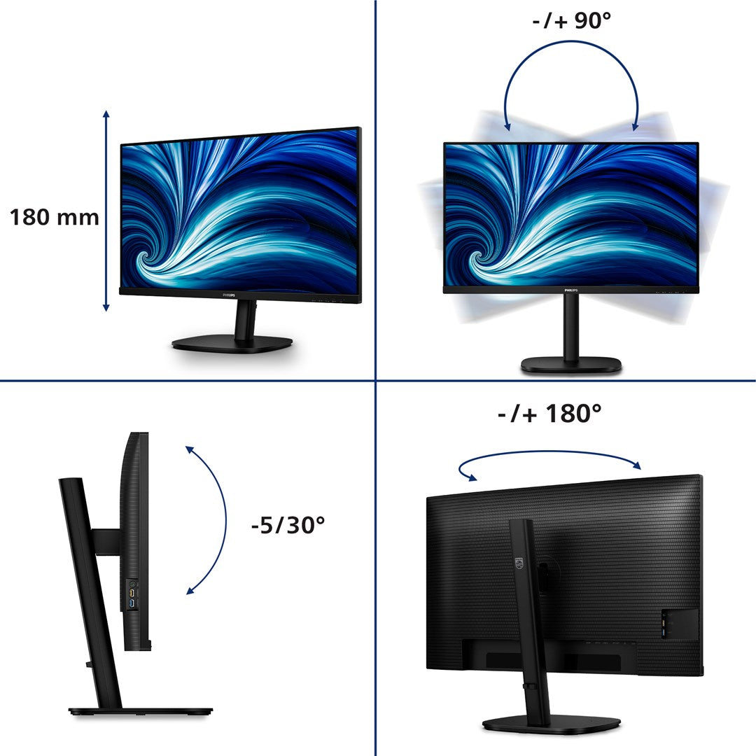 Philips 32B2U3601/00 Monitor 31.5" Quad HD LCD Black 2560 x 1440 pixels Business
