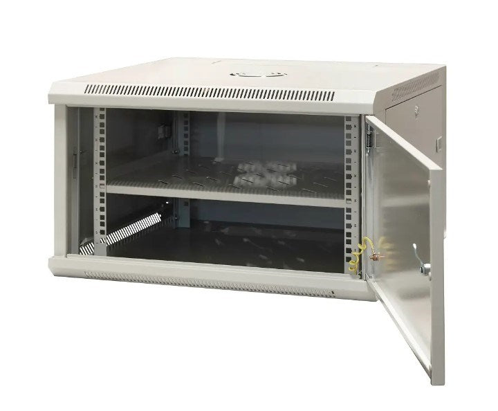 EMITER Single-Wall Hanging Cabinet 19'' 6U, Metal Doors, 600×600×370 mm, EM/AP6606-B