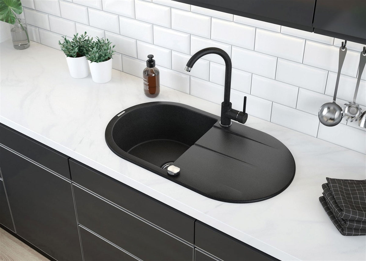 Kitchen Faucet Graphite Grey Cast Brass Standing Under 9 L/min