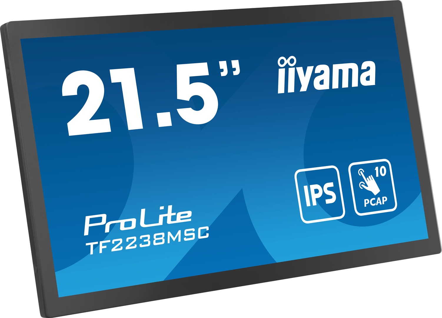 Iiyama TF2238MSC 54.5cm MTOUCH Display IPS 21.5'' - 1920x1080- DP, HDMI, USB, PCAP - Flachbildschirm (TFT/LCD) - 54,5 cm - IPS - black [Energieklasse D] (TF2238MSC-B1)