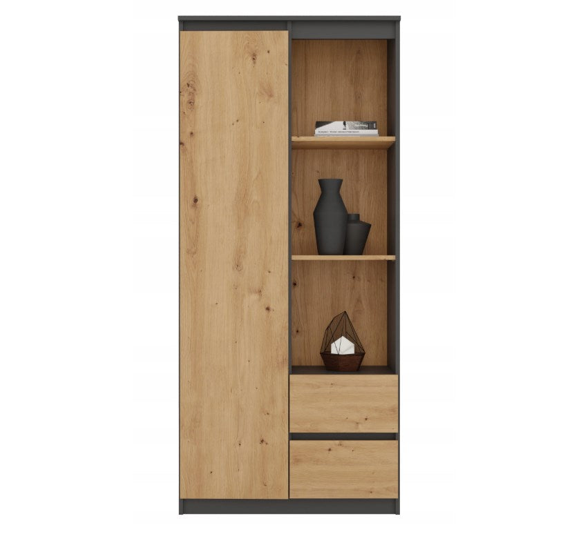 RS-80 BILY Shelving Cabinet Anthracite/Artisan Oak