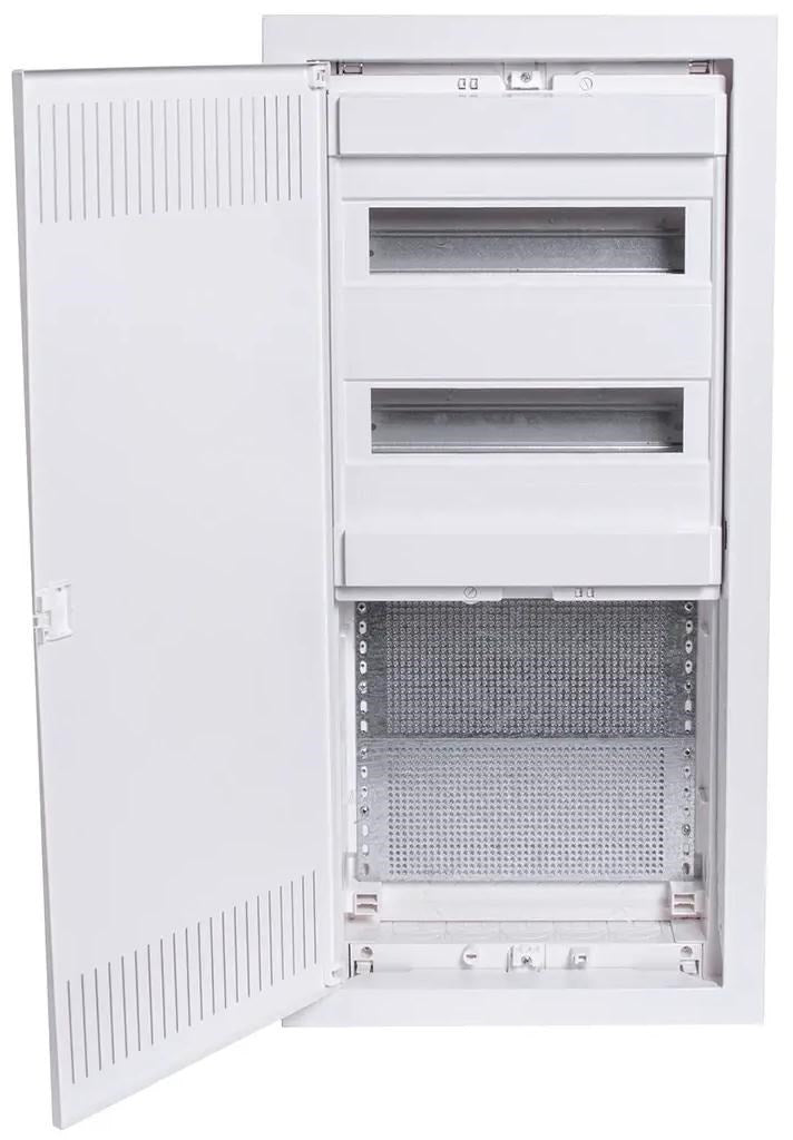 Recessed Plastic Multimedia Installation Enclosure - 5 Rows - IP30 - White