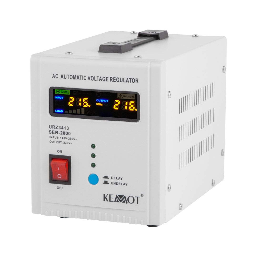 KEMOT Automatic Voltage Stabilizer 2000 VA LEC-URZ3413 - Household Use, 4810 g, 225x297x193 mm