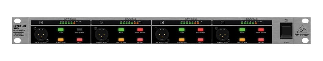 Behringer DI800 Audio Mixer - 8-Channel Direct Injection Box