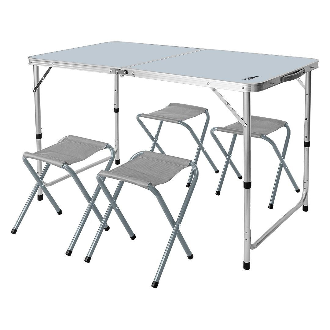 Camping Set Table & 4 Chairs Foldable in Case NEO TOOLS 63-159