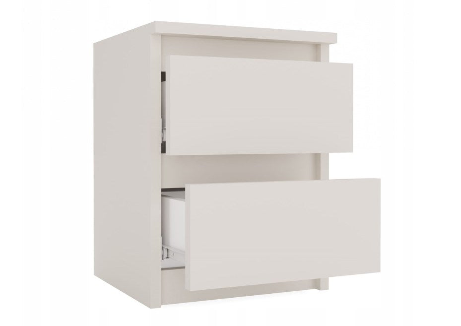 MALWA M2 Bedside Table 2 Drawers Beige