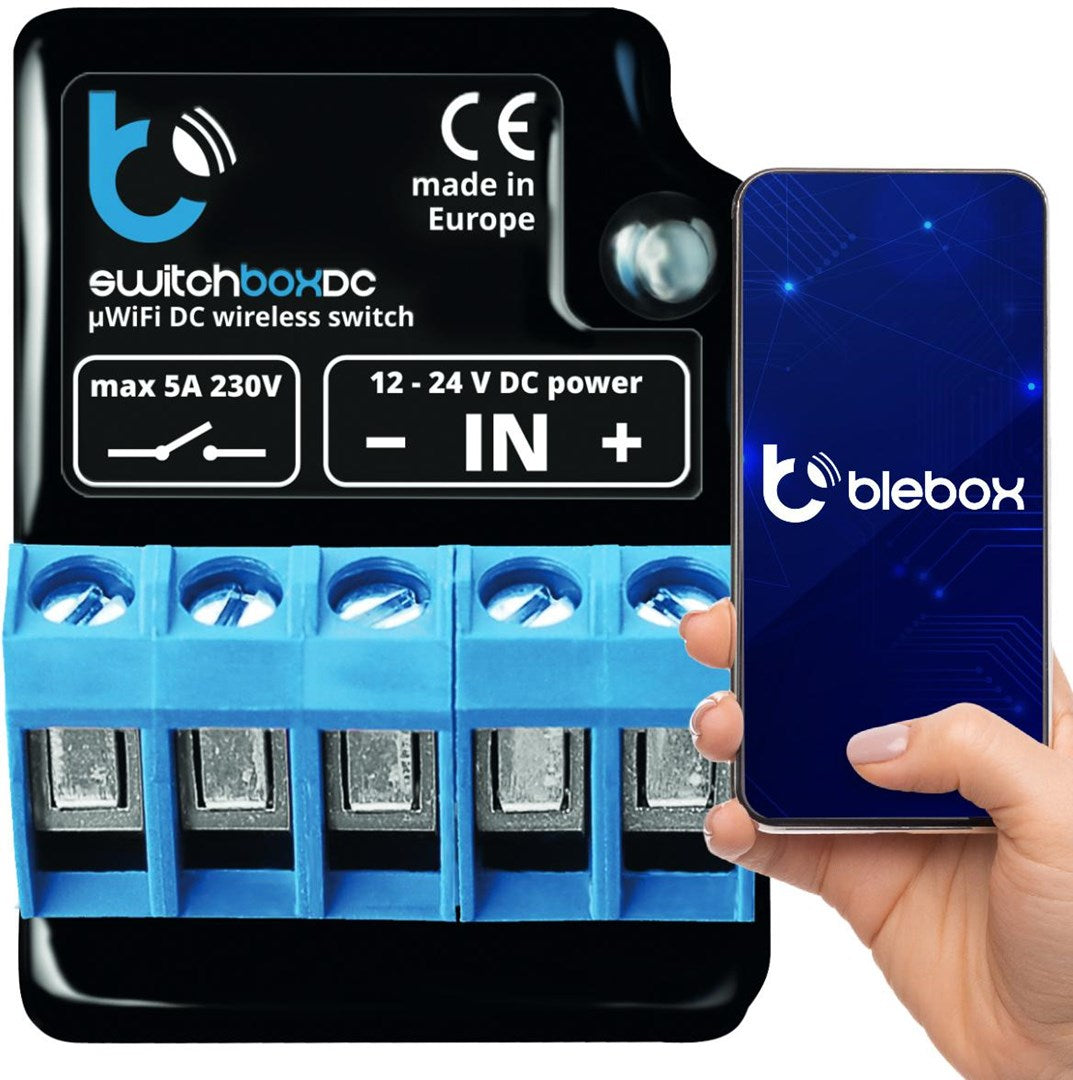 Blebox SwitchBoxDC Relay Module for Low Voltage Control