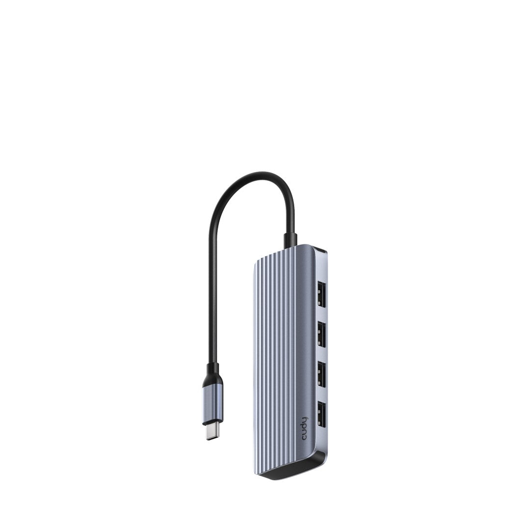 Cudy UH500 USB 3.2 Gen 1 Type-C Hub 6-in-1 5000 Mbit/s Grey Silver