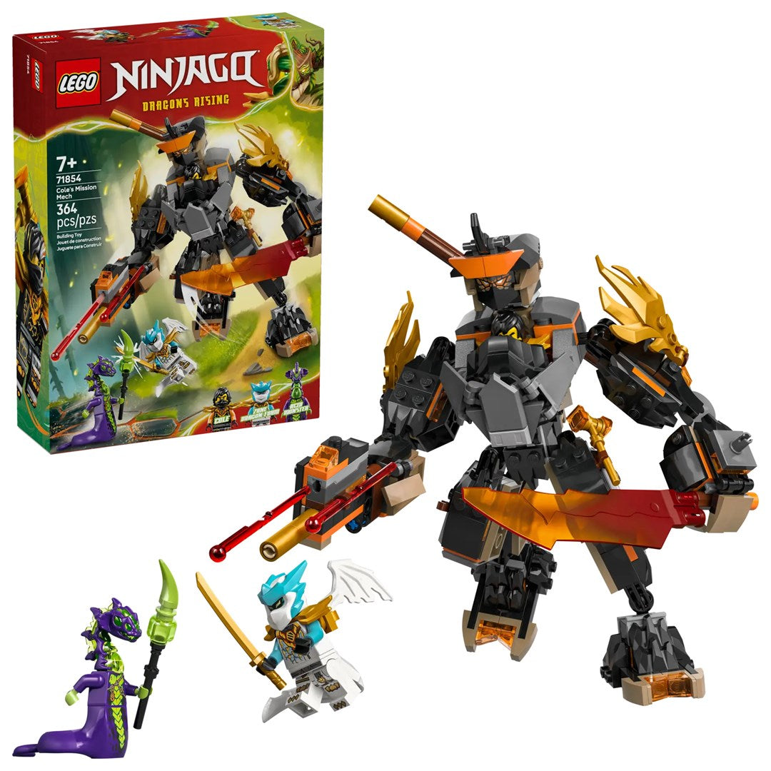 LEGO NINJAGO Cole's Mission Mech & Dragon Zane 71854
